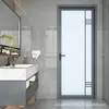 Aleación de Aluminio Vidrio Puerta Plana Personalizada Puerta de Casa Cocina Baño Normcore Ultra-Delgada Puerta Plana Interior Puerta de Baño