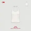 Blusa de Alça Halter Bk Skm Shapewear Feminino 250g Estilo Americano Verão Garota Picante Fresca Slim-Fit Regata Que Cobre os Seios Laterais.