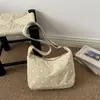 Bolso de Lona Nuevo de Moda Estilo Japonés con Lunares, Simple y Moderno, Aspecto Fresco y Juvenil, Bolso de Hombro de Gran Capacidad, Bolso Tote para Viajes Diarios