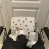 Bolsa Transversal Quadrada Pequena Estampa Casual Simples Coreana 2025 Novo Estilo Fresca Literária Moda Ombro Largo para Mulheres