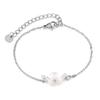 Fábrica OPK nicho estilo INS collar mujer acero inoxidable Joker alto sentido temperamento pulsera flor traje al por mayor