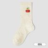 Calcetines de Hilo Flocado para Mujer, Otoño e Invierno, Espesos, Cálidos, Amigables con la Piel, Cómodos, de Media Pantorrilla, Algodón, Absorbentes del Sudor, Transpirables, Calcetines Holgados