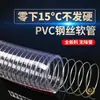 Manguera de Acero y PVC Tubería de Plástico Tubería de Agua Transparente Alta Presión Resistente al Desgaste Engrosada Resistente a Altas Temperaturas Tubería de Vacío para Aceite Anticongelante