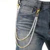 Accesorios de Cadena para la Cintura de Hip-Hop Literario Transfronterizos Europeos y Americanos Cadena Corporal con Perlas de Vidrio Cadena para Jeans Cadena de Amistad para Niñas
