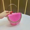 Bolso Cruzado Nuevo para Mujer Bolso de Mano Anillo Bolso de Mano de Noche con Diamantes Bolso del Pequeño Libro Rojo Bolso Pequeño para Mujer Bolso de Pedrería