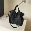 Outono 2026 Novo Estilo Personalizado Jeans Versão Coreana Bolsa Tote de Jeans de Grande Capacidade Cor Sólida Moda Bolsa de Ombro Transversal