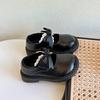 Zapatos Retro de Cuero Negro para Niñas Verano 2025 Nuevos Zapatos Lolita para Niños Zapatos de Princesa con Lazo para Bebé
