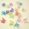 Mini borboleta pequena garra clipe AB colorido laser cor dopamina cor grampo de cabelo infantil pequenos acessórios de cabelo grampo de cabelo franja clipe