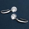 Damila plata de ley s925 aretes de un solo diamante estilo Chanel Corea del Sur Dongdaemun joyería gancho para la oreja pendientes colgantes pendientes al por mayor