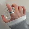 Anillos de Letras Ola Dulces y Frescos para Mujer, Anillos Abiertos en Forma de S Retro de Moda de Alta Resistencia, Anillos para Dedo Índice Estilo Hip-Hop Ins Modernos