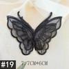 Acessórios de Roupa com Borboleta Bordada Acessórios Borboleta de Renda Preta Estéreo Camada Dupla de Organza Remendo de Tecido Bordado com Borboleta