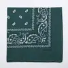 Lenço de Cabeça Exquisito Estilo Street Punk Europeu e Americano Hip-Hop Trendy Masculino e Feminino Street Dance Esportivo 30g Flor de Caju Lenço Quadrado Grande