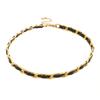 Estilo hip-hop exagerado ins europeo y americano cadena de cuerda de cuero cadena para clavícula collar de titanio con baño de oro de 18 quilates para mujer P884