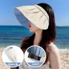 Chapéu de Proteção Solar Estilo Zhao Lusi para Mulheres, Viseira de Sol de Verão com Proteção UV, Chapéu de Sol de Verão