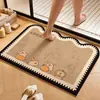 Alfombrilla de Diatomeas Absorbente y Antideslizante Estilo Dibujos Animados para el Hogar, Anticaídas, Resistente al Desgaste, Fácil de Cuidar, Impermeable para Baño