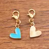 Accesorios de joyería de aleación multicolor y multiestilo, dijes colgantes de esmalte dorado KC, colgantes de flor, corazón, pentagrama y chile