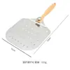 Pala para Pizza Pala para Pastel de Aluminio Combinación Cuchillo para Pizza 12 pulgadas Mango de Madera Pala para Pizza de Aluminio Pala para Hornear Herramienta de Transferencia de Pizza