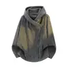 Venta al por mayor transfronteriza de chaquetas irregulares con cremallera y estampado de cebra, sudaderas con capucha de otoño de moda para hombre estilo americano, corte holgado, para adolescentes