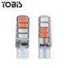 Lâmpada de carro Yupis T10 5630 8SMD silicone pisca LED bicolor luz de placa luz de posição luz de porta