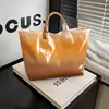 2026 Nuevo Sitio Independiente Transfronterizo Temu Bolso de Mano Impermeable PVC+Lona Portátil de Viaje Bolso de Hombro Bolso Tote