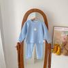Veludo das crianças High Collar Home Clothes Tong Beijia Médio e Grande seda infantil e terno de lã Roupa interior térmica espessa para meninos e meninas