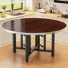 Mesa de Jantar para 10 Pessoas, Mesa Redonda Grande Espessa para Uso Doméstico, Mesa de Jantar com Tampo Redondo, Adequada para Restaurantes e Uso Comercial, Mesa Redonda Dobrável com Mesa Giratória