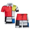 Nueva moda de verano para hombre, polo casual con estampado 3D, cuello camisero, traje casual