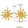 Pendantes Grandes Retro Europeos y Americanos de Acero Inoxidable con Cara Sonriente, Corazón Solar, Luna para Collares y Pendientes DIY, Accesorios de Joyería de Acero de Titanio