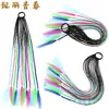 Extensiones de rastas de colores degradados al por mayor transfronterizas, trenzas de tres cabos, trenzas pequeñas, trenzas retorcidas, pelucas estilo banda elástica, coletas
