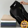 [Selección] Camiseta Interior de Cuello Alto Medio Derong para Hombre, Capa Interior de Terciopelo por Ambos Lados, Camiseta de Manga Larga, Ropa Interior Térmica a la Moda