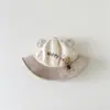 Sombrero de Bebé Qiunan Otoño e Invierno Nuevo Dibujos Animados Pana Sombrero de Cubo para Bebé Cortavientos y Cálido Sombrero de Pescador para Bebé