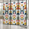 Pegatina de vidrio con impresión UV Colorida Retro Arco Geométrico División Pegatina Decorativa Personalizada Venta al por Mayor