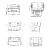 MICRO conector 4.85 base fêmea sem coluna terminal de placa de plugue de quatro pinos patch SMT plugue de cauda de carregamento Android