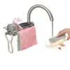 Estante organizador para fregadero de cocina, acero inoxidable, cesta colgante para esponjas, paños y platos
