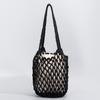 Bolso de algodón tejido a mano para mujer, bolso grande playero para vacaciones de verano 2024, bolso de hombro tipo cubo para mujer