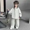 Conjunto de Sudadera para Niños Primavera y Otoño, Estilo Coreano, Atuendo Elegante y Genial de Dos Piezas para Niños, Ropa de Moda para Niños Pequeños, Comercio Exterior