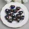 Dingyi K20-K26 Luna Fría Corazón Colorido Acrílico Galvanizado Agujero Recto Cuentas Sueltas Pulsera DIY Hecha a Mano Accesorios de Joyería