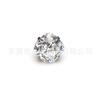 Base redonda de titânio F136 fertilizante quadrado zircônio incrustado quadrado zircão 7A unha de lábio unha de nariz piercing de liga de titânio G23 unha de osso da orelha
