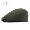 Boina delgada transpirable de lino de imitación para primavera y verano, para hombres y mujeres, artística retro, gorra con visera, clásica, simple, casual, sombrero adelantado