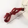Moda Coreana Versátil Gelatina Colorida Presilha Vertical de Banana Presilha de Cabelo com Laço Personalidade Suporte para Rabo de Cavalo Preguiçoso