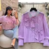 Camisa de Rayas Retro Francesa de Trabajo Pesado para Mujer 2026 Otoño Casual Manga Larga Holgada Top de Temperamento para el Trabajo