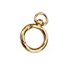 Ventas Directas de Fábrica Accesorios de Joyería DIY con Anillo Redondo Pequeño Giratorio Anillo de Resorte Llavero Aleación de Zinc Dorado Hebilla para Bolsa