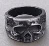 Anillo de Calavera Texturizado Estilo Vintage Europeo y Americano, Estilo Oscuro, Personalidad Hardcore, Anillo de Acero Inoxidable de Moda para Hombre