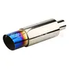 Tubo de escape de aço inoxidável modificado para carro, direto da fábrica, interface de 55 mm, silenciador traseiro universal, tambor em linha