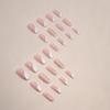 Peça de beleza para unhas oval elegante simples oblíqua francesa branca suave estilo ins europeu e americano usar unha atacado