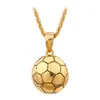 Estilo Europeu e Americano Nova Moda Banhado a Ouro Sólido Modelo de Futebol Pingente Colar Entusiastas de Futebol Acessórios de Joias