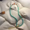 Nova Corrente de Clavícula com Contas Estilo Chinês Moda Nacional Feminina Turquesa Sintética Vermelho do Sul Corrente de Clavícula Nicho Elegante Étnica Leve Luxo Corrente de Colar