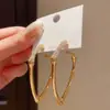 Brincos Pendentes Curvos de Bambu com Diamantes Incrustados de Agulha de Prata Luxo Leve Exquisitos de Alta Qualidade Versáteis Elegantes para Mulheres