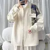 Nuevo abrigo con bordado de oso estilo chino para hombre, primavera y otoño, estilo nacional, talla grande, camisa de hombre con diseño de costuras, camisa de nicho