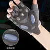 Guantes de Fitness de Medio Dedo, Antideslizantes, Resistentes al Desgaste, Amortiguadores, Transpirables de Seda de Hielo para Yoga, Anticalosidades, Seda de Hielo Transpirable para Ciclismo